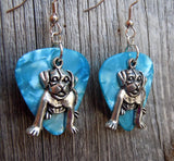 CLEARANCE Large Dog Charm Guitar Pick Earrings - Pick Your Color