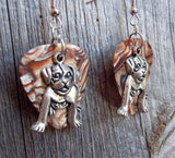 CLEARANCE Large Dog Charm Guitar Pick Earrings - Pick Your Color