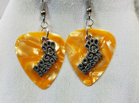CLEARANCE Dog Person Charm Guitar Pick Earrings - Pick Your Color