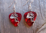CLEARANCE Dragon Charm Guitar Pick Earrings - Pick Your Color