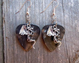 CLEARANCE Dragon Charm Guitar Pick Earrings - Pick Your Color