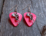 CLEARANCE Dragon Charm Guitar Pick Earrings - Pick Your Color