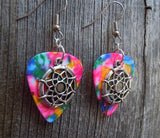 Dreamcatcher Charm Guitar Pick Earrings - Pick Your Color