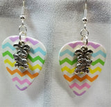 CLEARANCE Easter Bunny with a Carrot Charm Guitar Pick Earrings - Pick Your Color