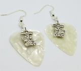CLEARANCE Easter Bunny with a Carrot Charm Guitar Pick Earrings - Pick Your Color