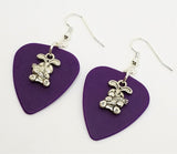CLEARANCE Easter Bunny with a Carrot Charm Guitar Pick Earrings - Pick Your Color