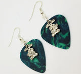 CLEARANCE Easter Bunny with a Carrot Charm Guitar Pick Earrings - Pick Your Color