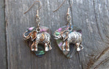 Elephant Charm Guitar Pick Earrings - Pick Your Color