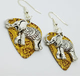 Elephant Charm Guitar Pick Earrings - Pick Your Color