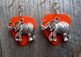 Elephant Charm Guitar Pick Earrings - Pick Your Color