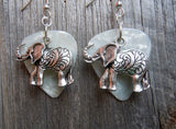 Elephant Charm Guitar Pick Earrings - Pick Your Color