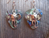 Elephant Head Charm Guitar Pick Earrings - Pick Your Color