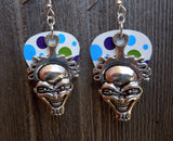 CLEARANCE Evil Clown Charm Guitar Pick Earrings - Pick Your Color