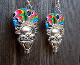 CLEARANCE Evil Clown Charm Guitar Pick Earrings - Pick Your Color