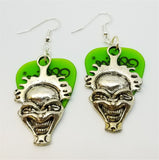 CLEARANCE Evil Clown Charm Guitar Pick Earrings - Pick Your Color