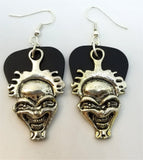CLEARANCE Evil Clown Charm Guitar Pick Earrings - Pick Your Color