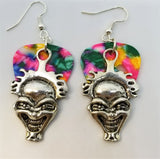 CLEARANCE Evil Clown Charm Guitar Pick Earrings - Pick Your Color