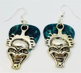 CLEARANCE Evil Clown Charm Guitar Pick Earrings - Pick Your Color