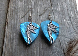 CLEARANCE Fairy Standing Sideways Charm Guitar Pick Earrings - Pick Your Color