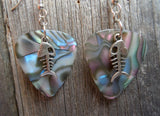 Fish Bone Charm Guitar Pick Earrings - Pick Your Color