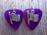 CLEARANCE American Flag Charm Guitar Pick Earrings - Pick Your Color