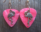 CLEARANCE Flamingo Charm Guitar Pick Earrings - Pick Your Color