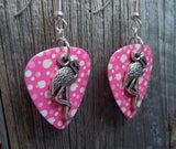 Flamingo Charm Guitar Pick Earrings - Pick Your Color