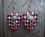 Flamingo Charm Guitar Pick Earrings - Pick Your Color
