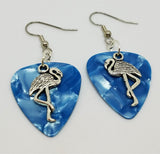 Flamingo Charm Guitar Pick Earrings - Pick Your Color
