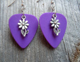 CLEARANCE Daisy Charm Guitar Pick Earrings - Pick Your Color