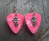 CLEARANCE Daisy Charm Guitar Pick Earrings - Pick Your Color