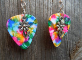 CLEARANCE Daisy Charm Guitar Pick Earrings - Pick Your Color