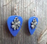 CLEARANCE Flower Charm Guitar Pick Earrings - Pick Your Color
