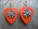 CLEARANCE Flower Charm Guitar Pick Earrings - Pick Your Color