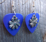 CLEARANCE Flower Charm Guitar Pick Earrings - Pick Your Color
