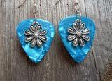 CLEARANCE Flower Charm Guitar Pick Earrings - Pick Your Color