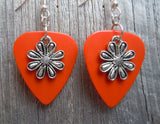 CLEARANCE Flower Charm Guitar Pick Earrings - Pick Your Color