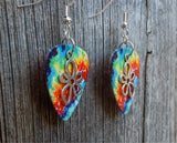 CLEARANCE Funky Flower Charm Guitar Pick Earrings - Pick Your Color