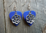 CLEARANCE Flower Carnation Charm Guitar Pick Earrings - Pick Your Color