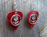 CLEARANCE Flower Charm Guitar Pick Earrings - Pick Your Color