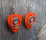 CLEARANCE Flower Charm Guitar Pick Earrings - Pick Your Color