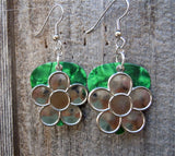 CLEARANCE Large Daisy Flower Charm Guitar Pick Earrings - Pick Your Color