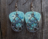 CLEARANCE Flowers in a Teardrop Charm Guitar Pick Earrings - Pick Your Color