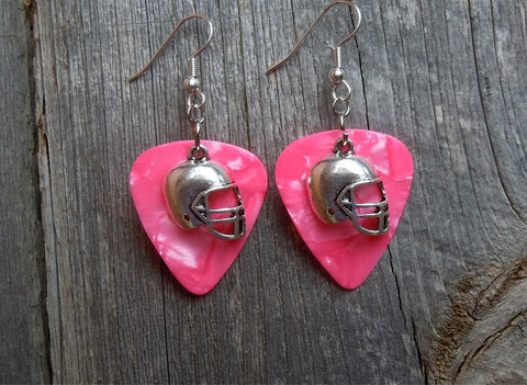 CLEARANCE Football Helmet Charm Guitar Pick Earrings - Pick Your Color