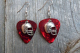 CLEARANCE Football Helmet Charm Guitar Pick Earrings - Pick Your Color