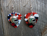 CLEARANCE Football Helmet Charm Guitar Pick Earrings - Pick Your Color