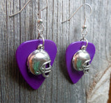 CLEARANCE Football Helmet Charm Guitar Pick Earrings - Pick Your Color