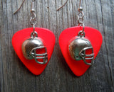 CLEARANCE Football Helmet Charm Guitar Pick Earrings - Pick Your Color