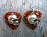 CLEARANCE Football Helmet Charm Guitar Pick Earrings - Pick Your Color