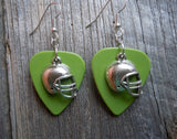 CLEARANCE Football Helmet Charm Guitar Pick Earrings - Pick Your Color